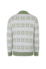 Women Christmas Snowflake Mock Neck Sweater No Cotton Lining