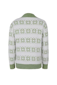 Women Christmas Snowflake Mock Neck Sweater No Cotton Lining