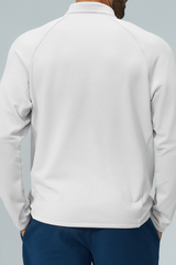 Men's Fall Half Zip Mock Neck Fleece Sports Long Sleeve Top