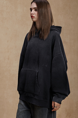 Retro-style hooded sweatshirt