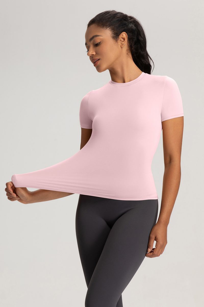 Women Slim-Fit High-Stretch Naked-Feel Yoga T-Shirt
