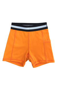 Kids high elasticity sport shorts.