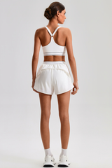 Women's Y-Back Sports Bra & Double-Layer Shorts 2-Piece Set