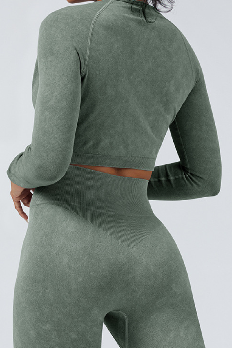 Women Fitness Athletic Full Zipper Cropped Jacket