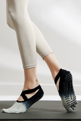 Women's Ombre Gradient Strappy Yoga Grip Five-Toe Socks