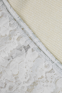 Women's Wide Strap Sheer Lace Cover-up Bikini Set - 3pcs