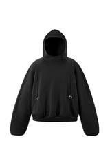 Unisex Fall  Fleece Drawstring Hem Zipper Pocket Hoodie