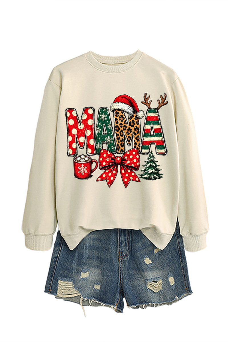 Women's Winter/Fall Christmas Santa Multi-color Pullover