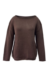 Women's Fall Crew Neck Striped Thin Lazy Knit Sweater