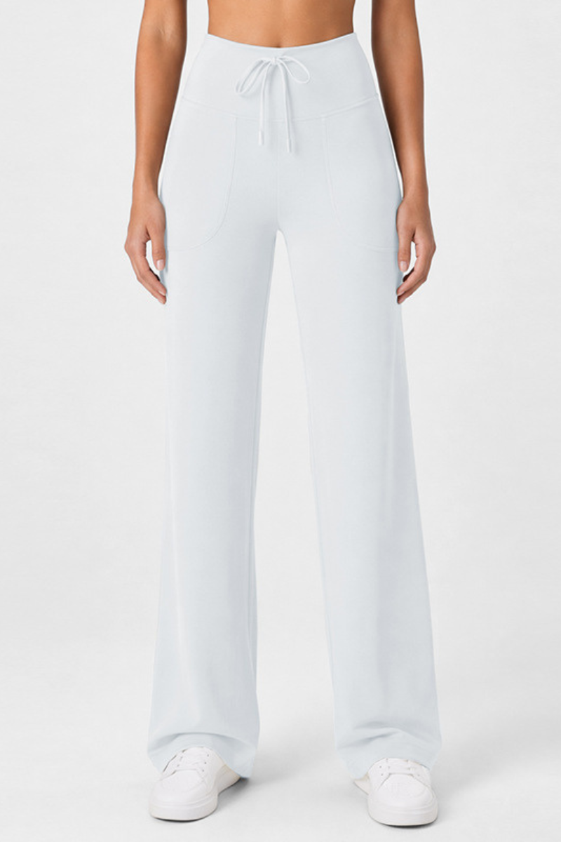 Women’s High-Rise Drawstring Pocket Wide-Leg Yoga Pants