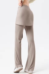 Women's Butt-Covering Slimming Tie-Waist Flare Yoga Pants