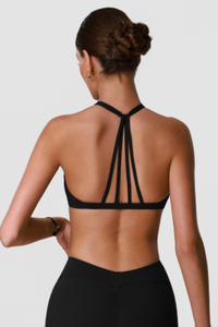 Women's Halterneck Cross Strap Multi-Back Sports Yoga Bra