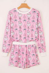 Women's Cute Thin Fabric Lounge Christmas Pajama Sets