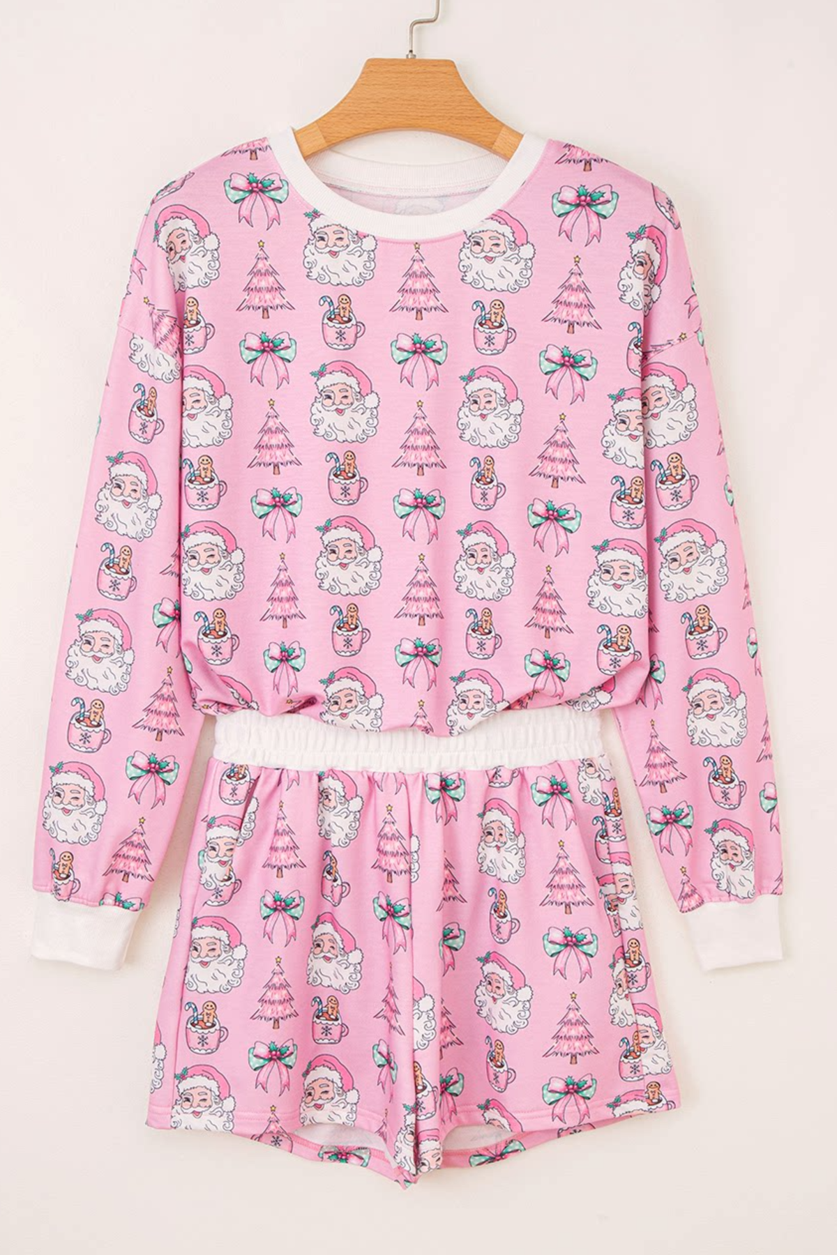 Women's Cute Thin Fabric Lounge Christmas Pajama Sets