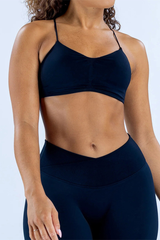 Seamless sling-style yoga bra