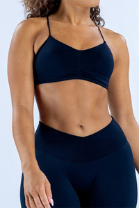 Seamless sling-style yoga bra