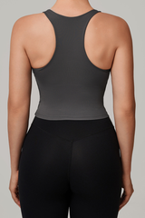 Women's Summer U-neck Qiuck Qry Solid Sports Tank Top