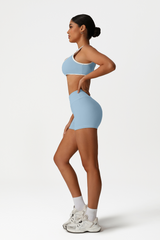 Women High-Waisted Butt-Lifting Yoga Set: Sports Bra + Shorts