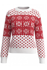 Women's Fall Christmas Snowflake Jacquard Knit Sweater