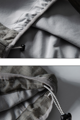 Women's Fall Color-Block Patchwork Multi-Pocket Sport Hoodie