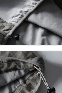 Women's Fall Color-Block Patchwork Multi-Pocket Sport Hoodie