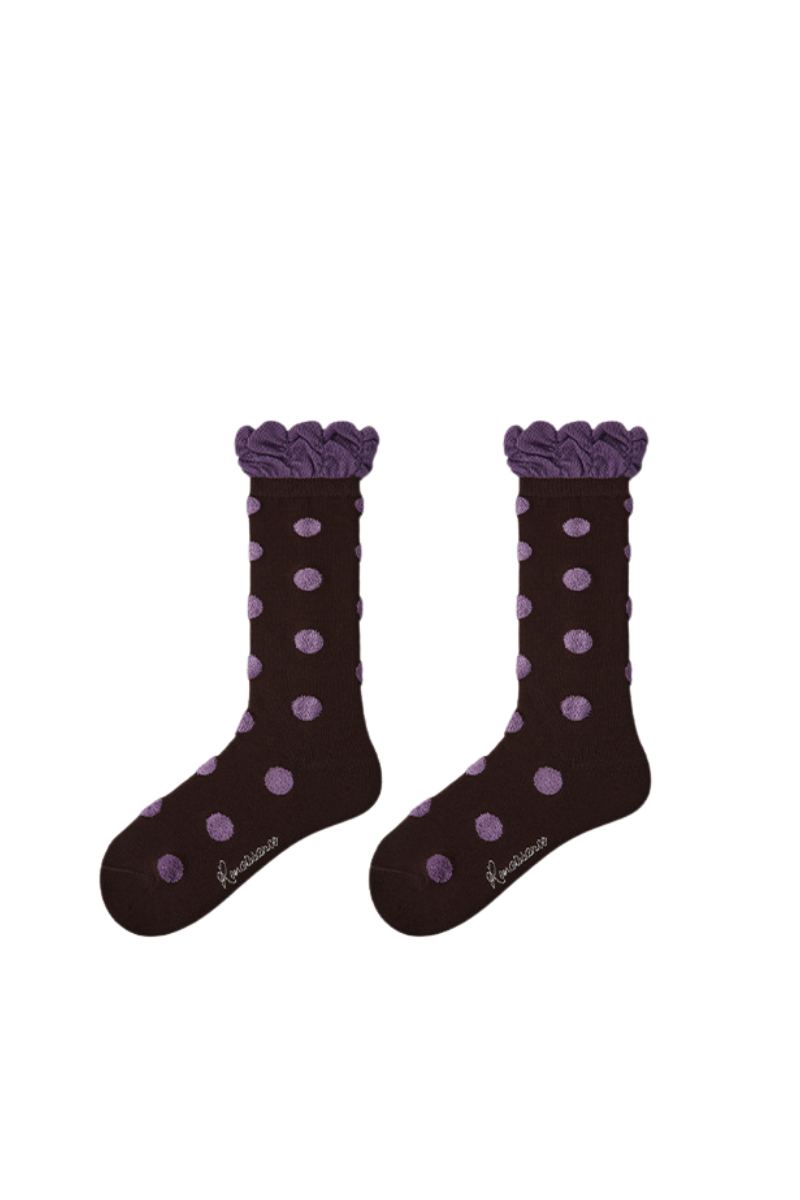 Women's Y2K Retro Color Stripe Soft Slouch Crew Socks