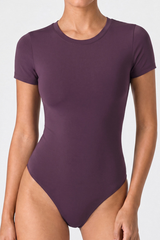 Women’s Athletic Crew Neck Short Sleeve Yoga Bodysuit