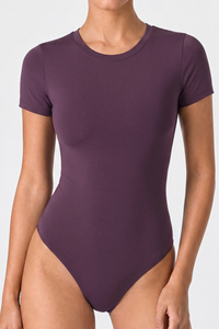 Women’s Athletic Crew Neck Short Sleeve Yoga Bodysuit