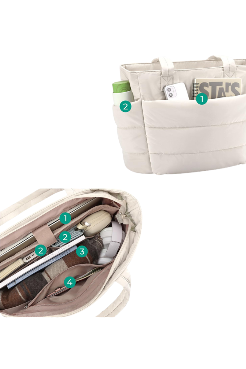 Women's Large-Capacity Multi-Pocket Sports Gym Tote Bag