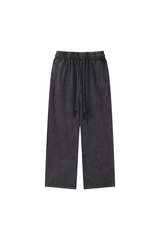 Unisex Fall 100% Cotton Vintage Wax Washed Wide Leg Pants