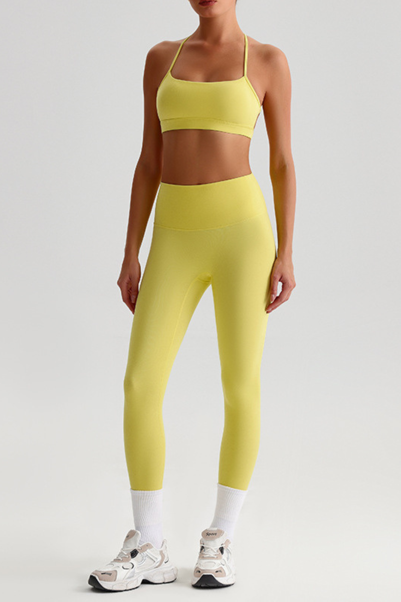 Women's Sports Quick Dry Bra And Leggings Yoga 2-Piece Set