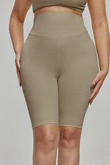Plus-Size Women Athletic High-Waisted Tummy Control Shorts