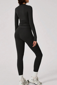 Women's long-sleeve sportswear set.
