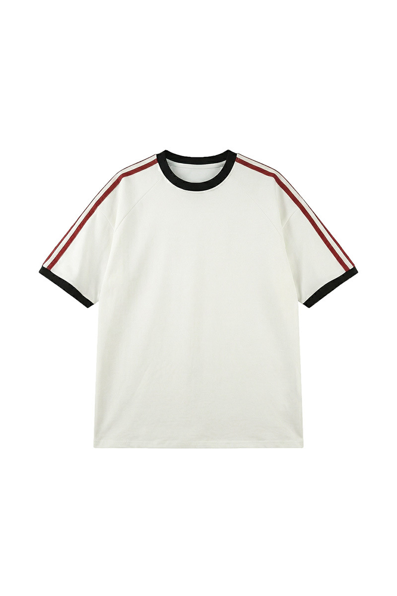 Women's Retro Side 3-Stripes Contrast Loose Fit T-Shirt