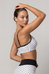 Women's Polka Dot AdjustableThin Strap Sports Bra