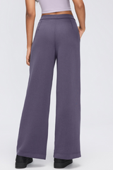 Women's Fall Center Pleat Hidden Card Pocket Wide Leg Pants