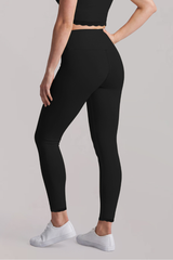 Women’s Athletic High Rise Lace Trim Solid Pilates Leggings