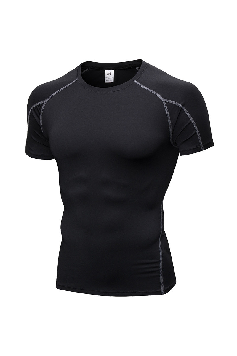 Men's Quick‑Dry Compression Workout Short Sleeve T‑Shirt