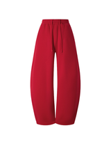 Unisex Fall Streetwear Curved Scimitar Wide‑Leg Sweatpants
