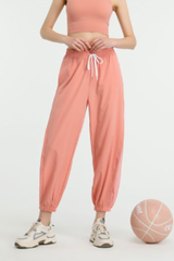 Women's Side Mesh Panel Pocket Quick Dry Athletic Jogger