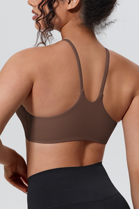 Women's Sport U-neck Slim Shoulder Straps Push Up Bra