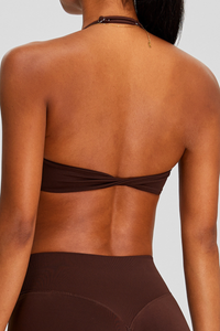 Women's Halter Backless Seamless Quick-Dry Yoga Sports Bra