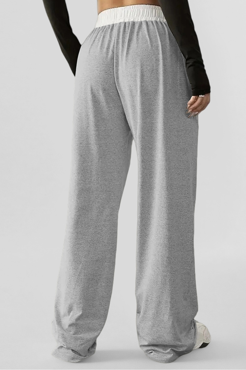 Women's Color-Blocked Drawstring Casual Pants