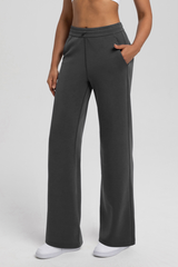 Sand-washed air-loft yoga long pants
