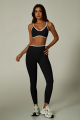 Women's Seamless Set:V-neck Bra And High Waist Leggings