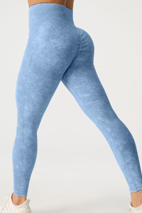 Women's Seamless Pleated Slim Yoga Leggings