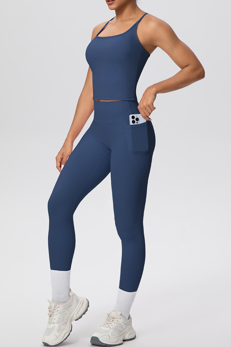 Women's Two Piece Set:High-elasticity Bra And Leggings