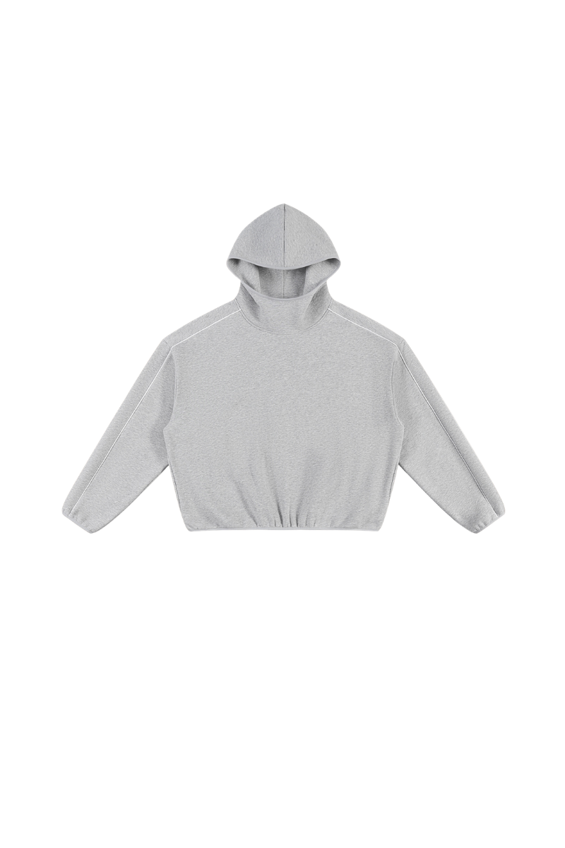 Men's Fall Relaxed Contrast Color Stripe High Neck Hoodie