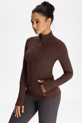 Slim-fit, stand-up collar sports jacket