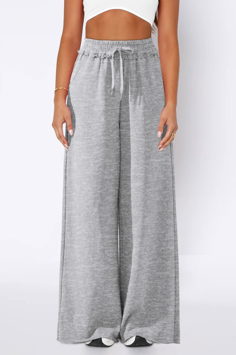 Straight-leg casual pants